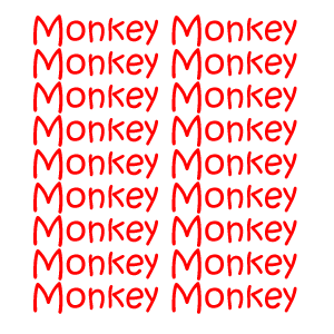 Flashing Text and Monkey Head